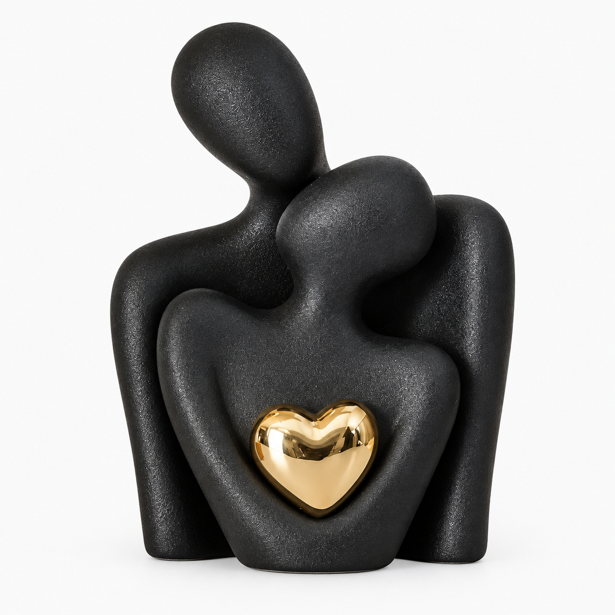 Figura Decorativa Pareja Abstracta Cerámica Blanca o Negra