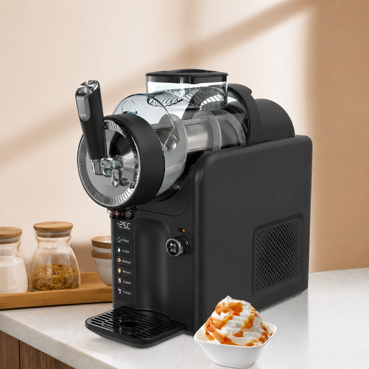 Máquina 2 en 1 de Helados y Granizados para Postres Caseros