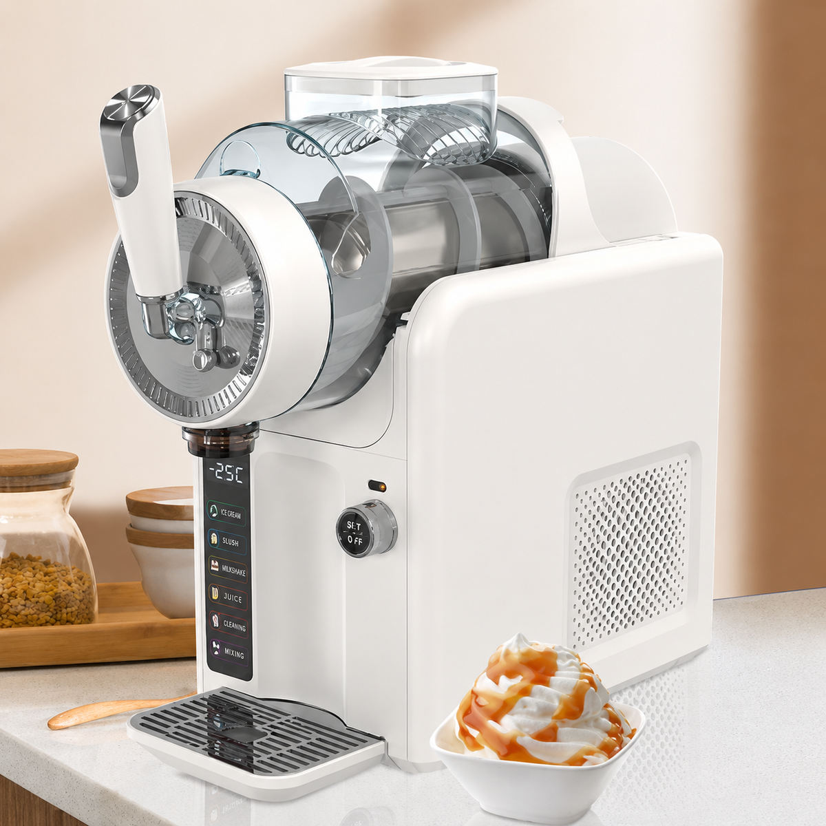 Máquina 2 en 1 de Helados y Granizados para Postres Caseros