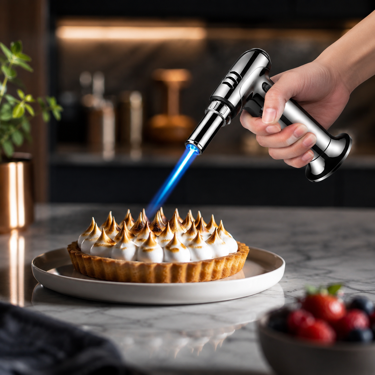 Soplete de Cocina Recargable de Butano con Llama Ajustable