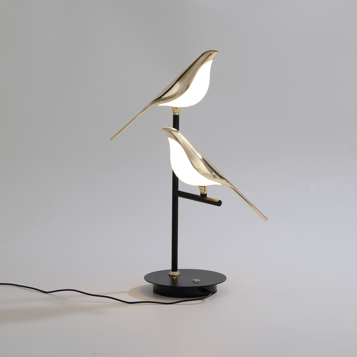 Birdlight Lámpara de Mesa LED con Dos Pájaros Dorados