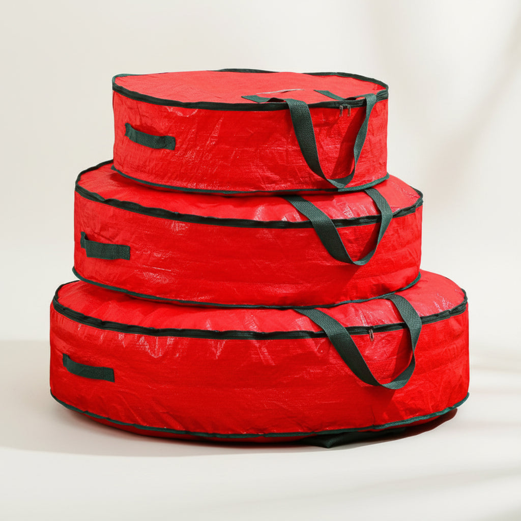 Bolsa para Guardar Adornos de Navidad con Compartimentos