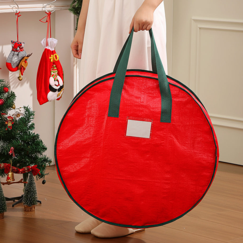Bolsa para Guardar Adornos de Navidad con Compartimentos