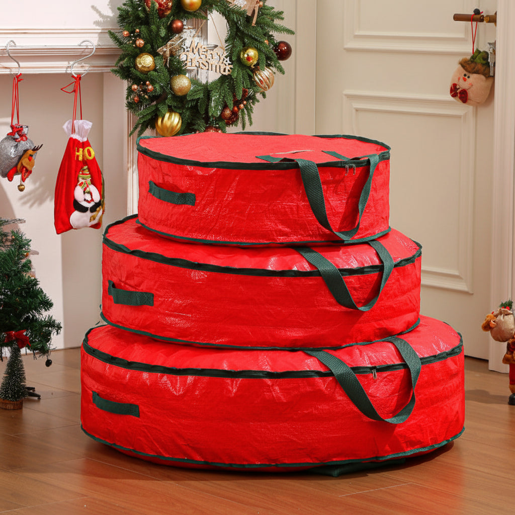 Bolsa para Guardar Adornos de Navidad con Compartimentos