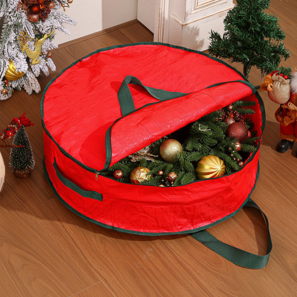 Bolsa para Guardar Adornos de Navidad con Compartimentos