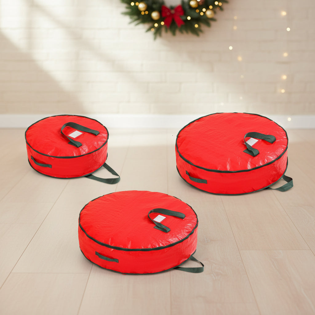 Bolsa para Guardar Adornos de Navidad con Compartimentos