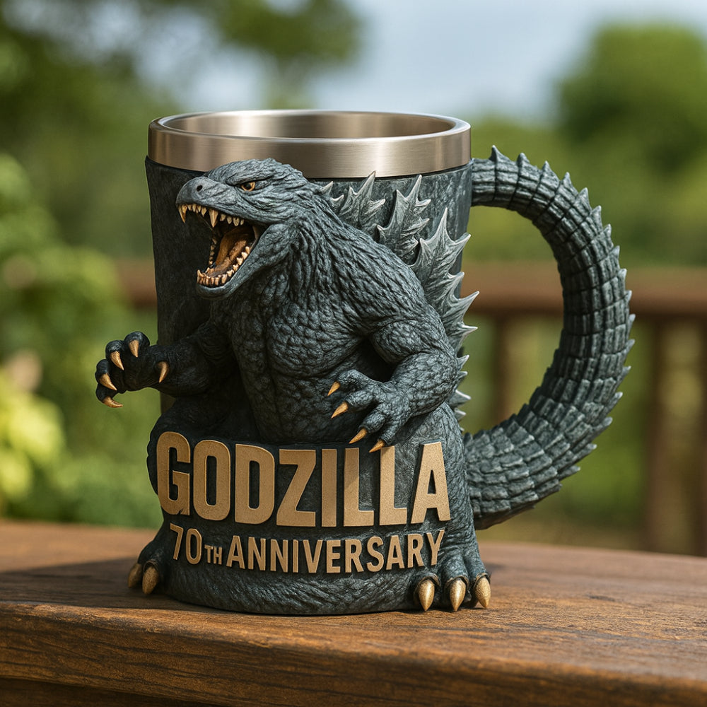Taza de Café de Cerámica con Figura 3D de Monstruo Divertida