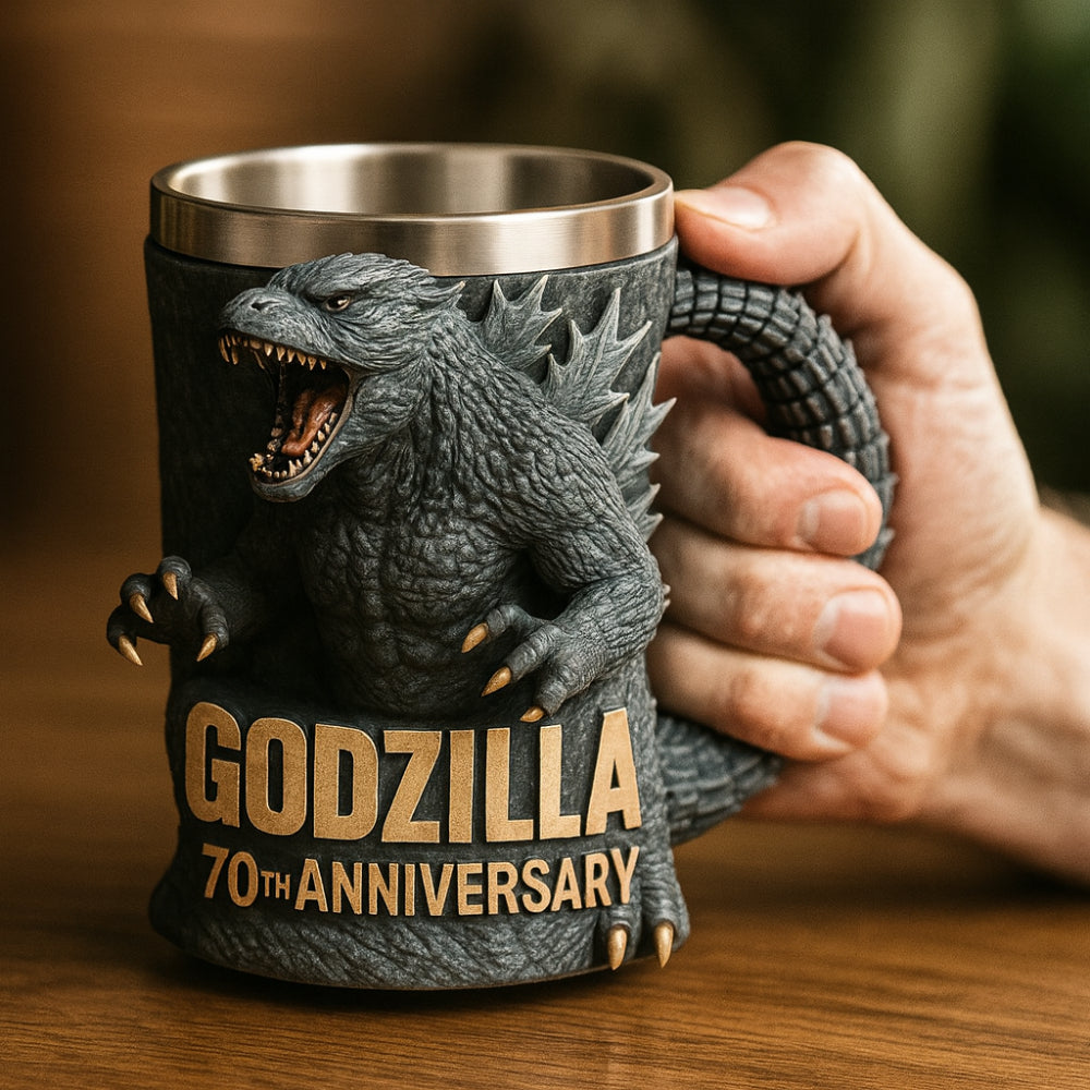 Taza de Café de Cerámica con Figura 3D de Monstruo Divertida