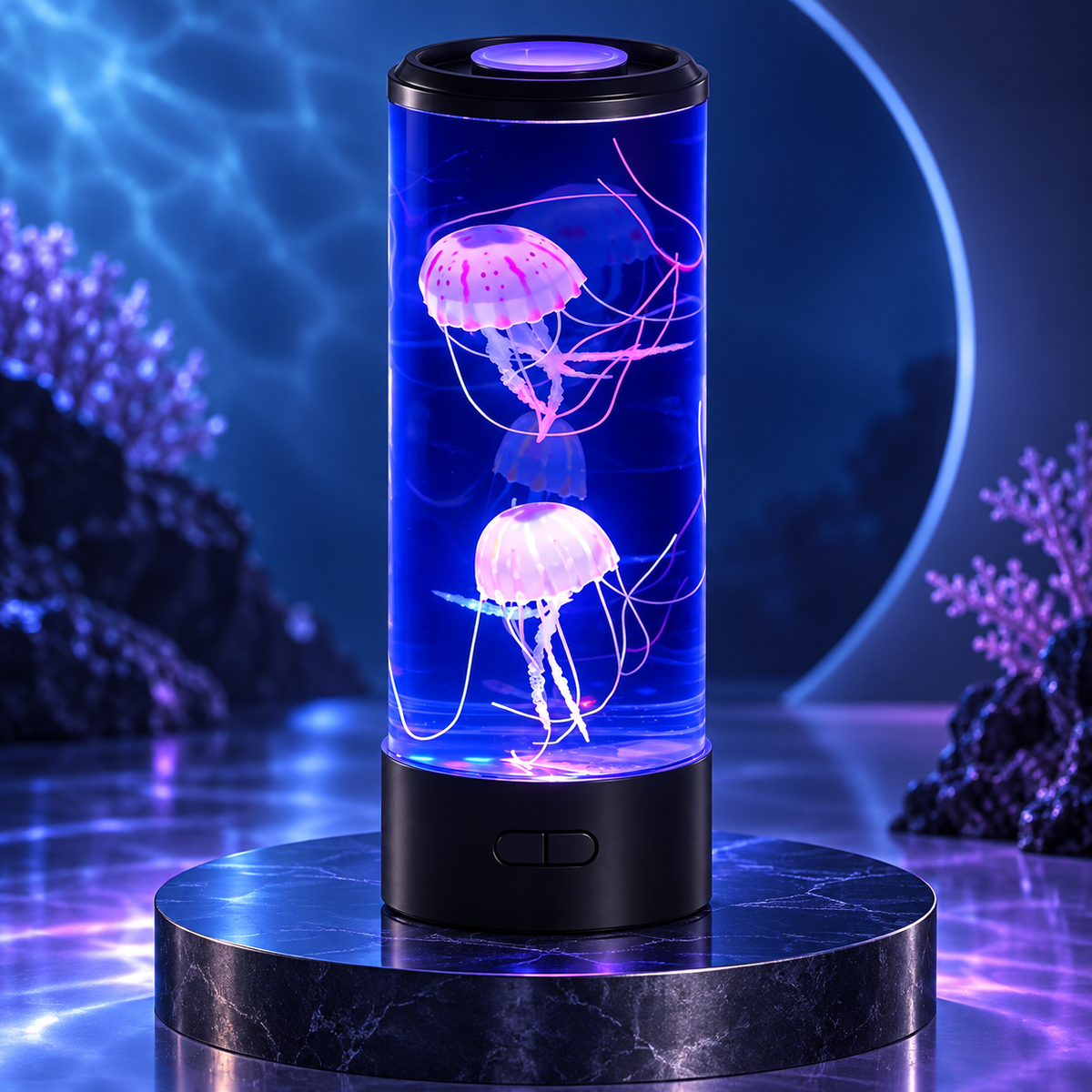Lámpara de Medusas LED con Cambio de Color, USB, Relajante