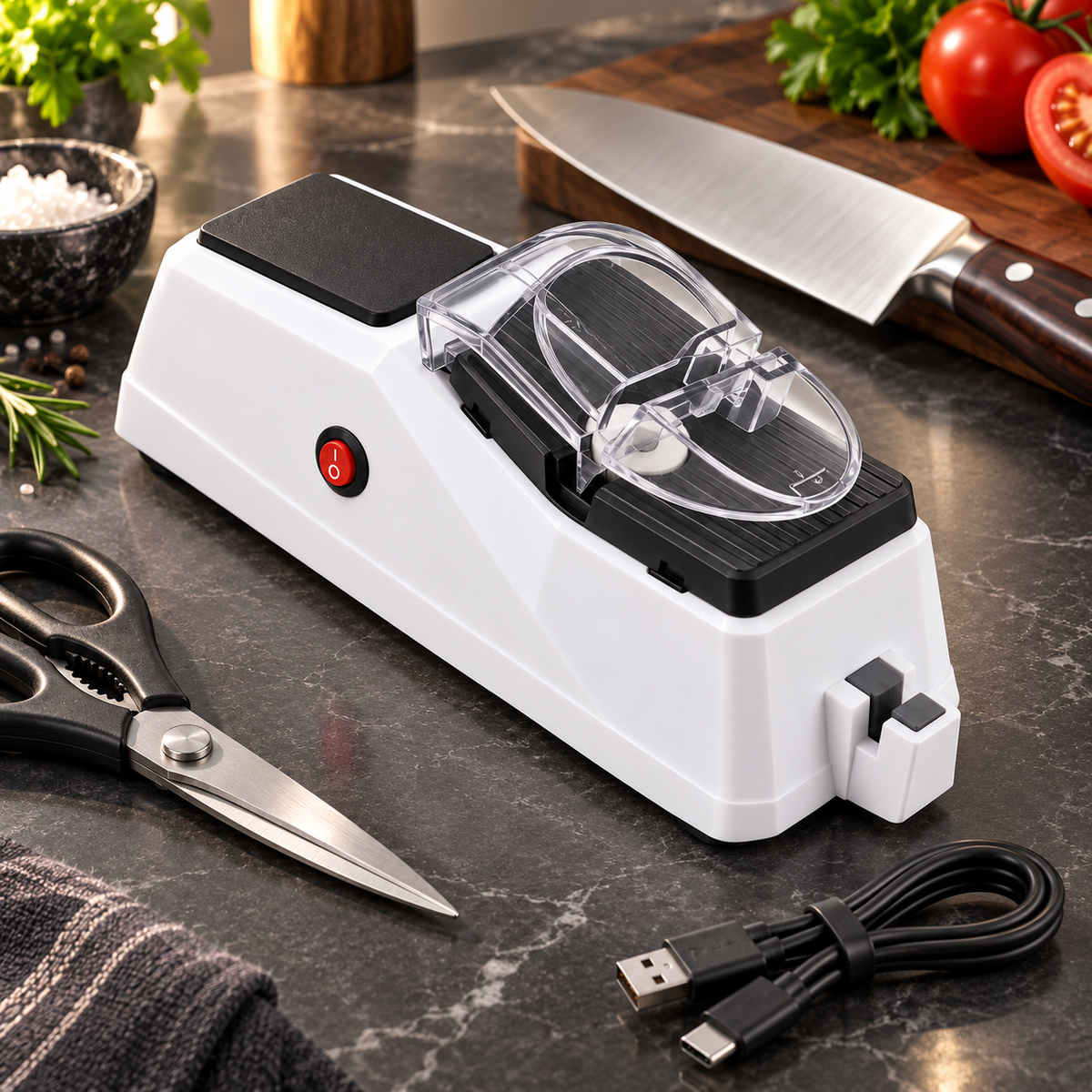 Afilador Eléctrico de Cuchillos Compacto Recargable por USB