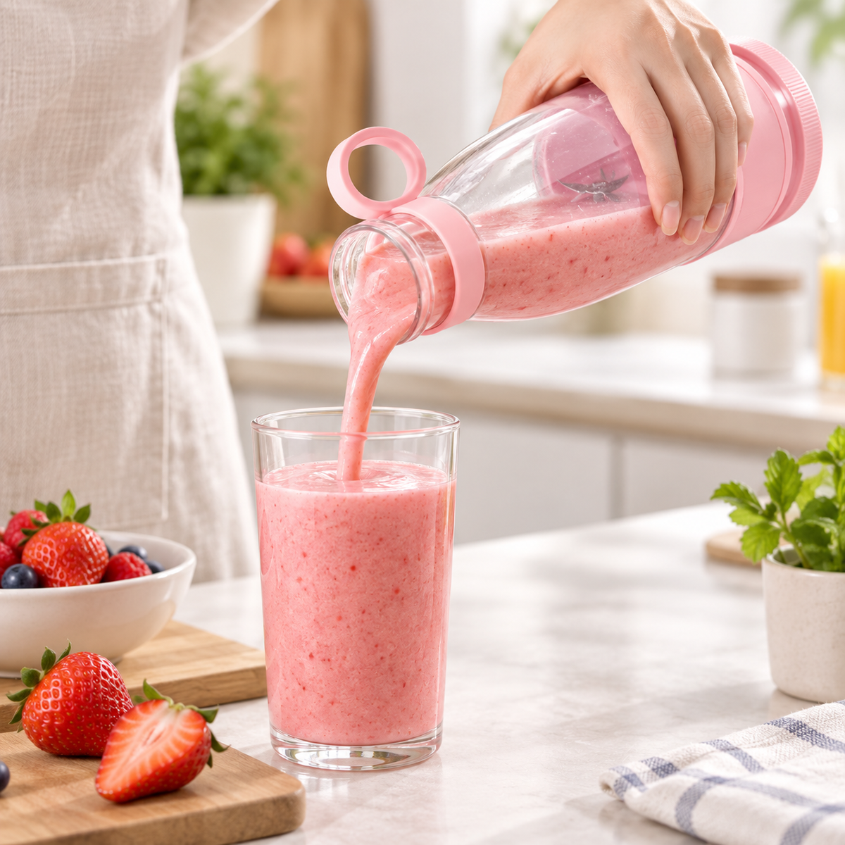 Batidora Personal Portátil Recargable, Batidos y Smoothies