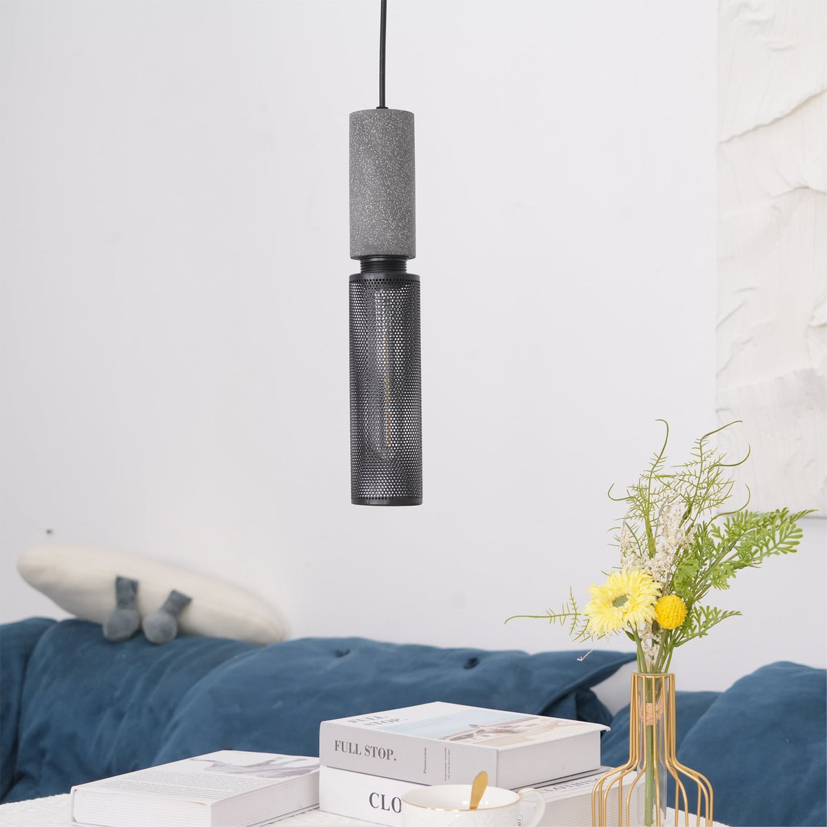 Lámpara Colgante de Hormigón Industrial LED, 6 Modelos