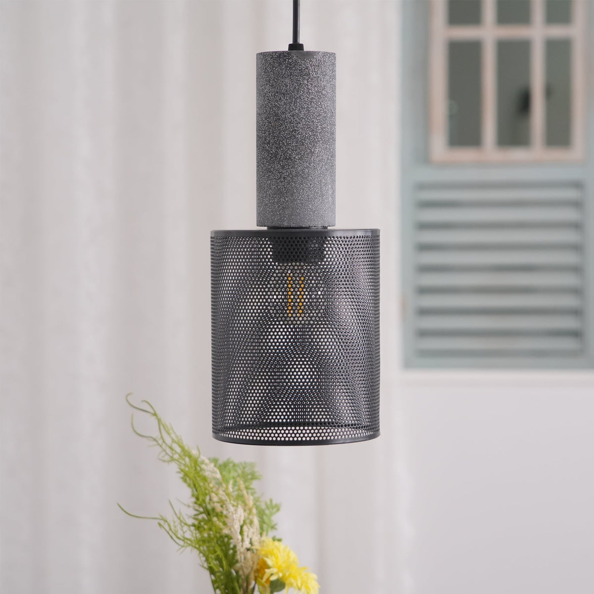 Lámpara Colgante de Hormigón Industrial LED, 6 Modelos