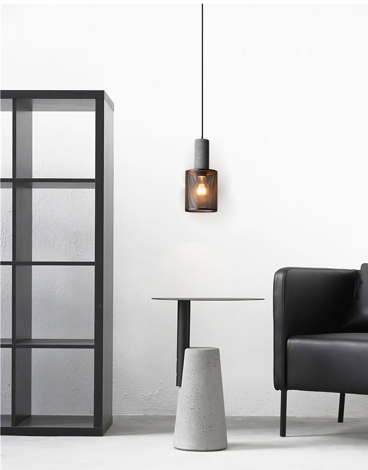 Lámpara Colgante de Hormigón Industrial LED, 6 Modelos