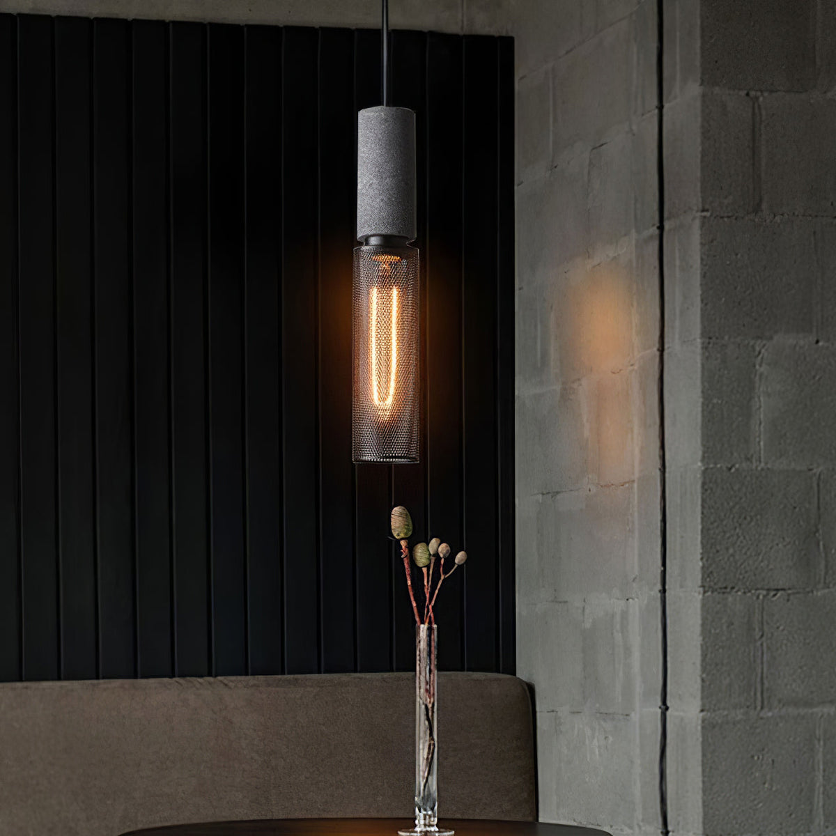 Lámpara Colgante de Hormigón Industrial LED, 6 Modelos