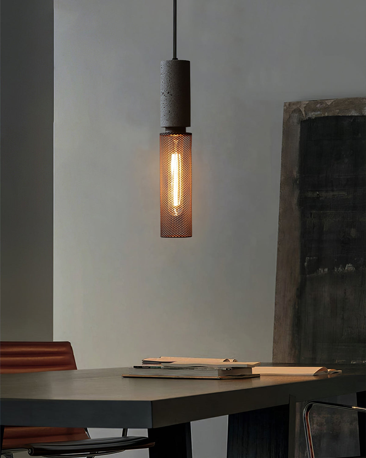 Lámpara Colgante de Hormigón Industrial LED, 6 Modelos