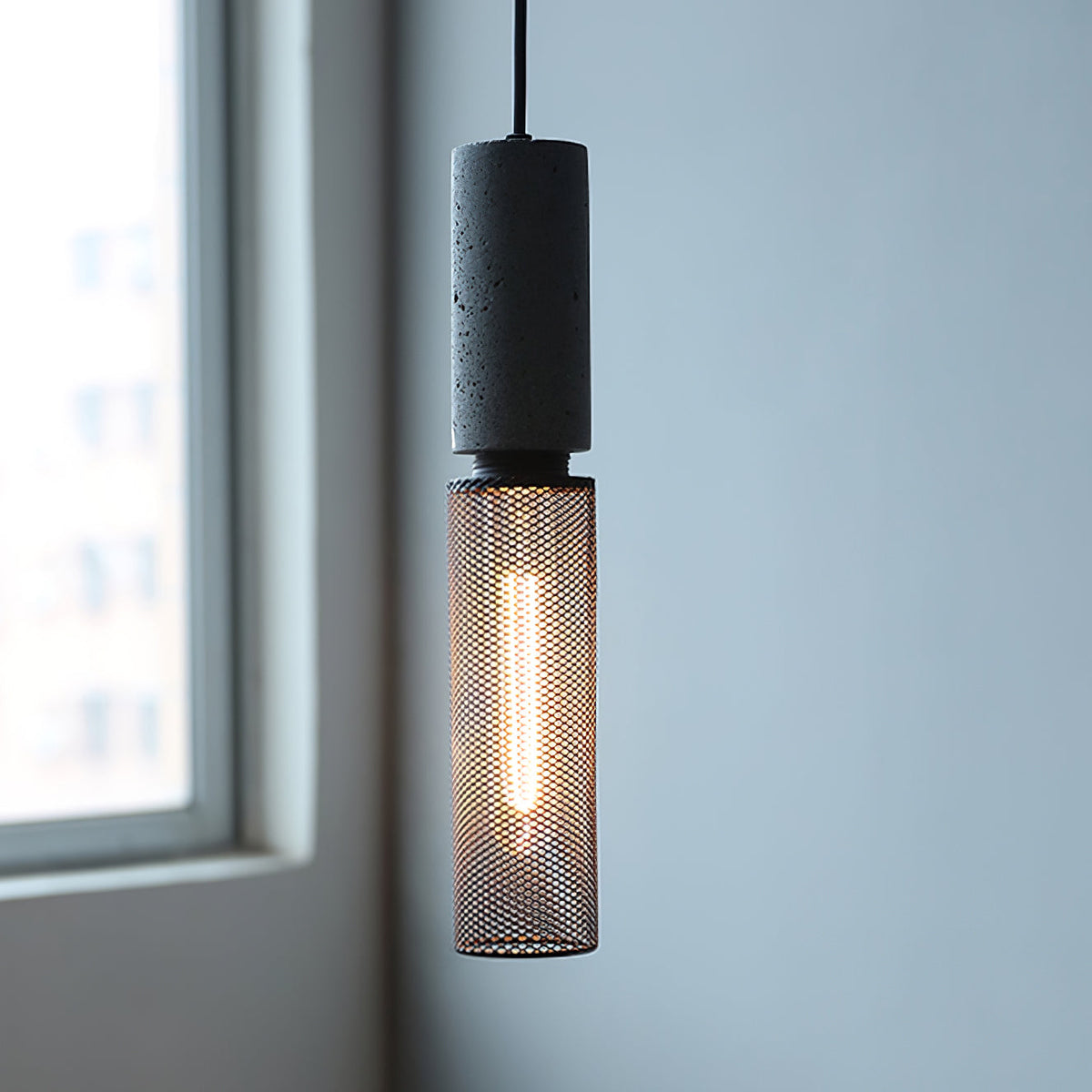 Lámpara Colgante de Hormigón Industrial LED, 6 Modelos