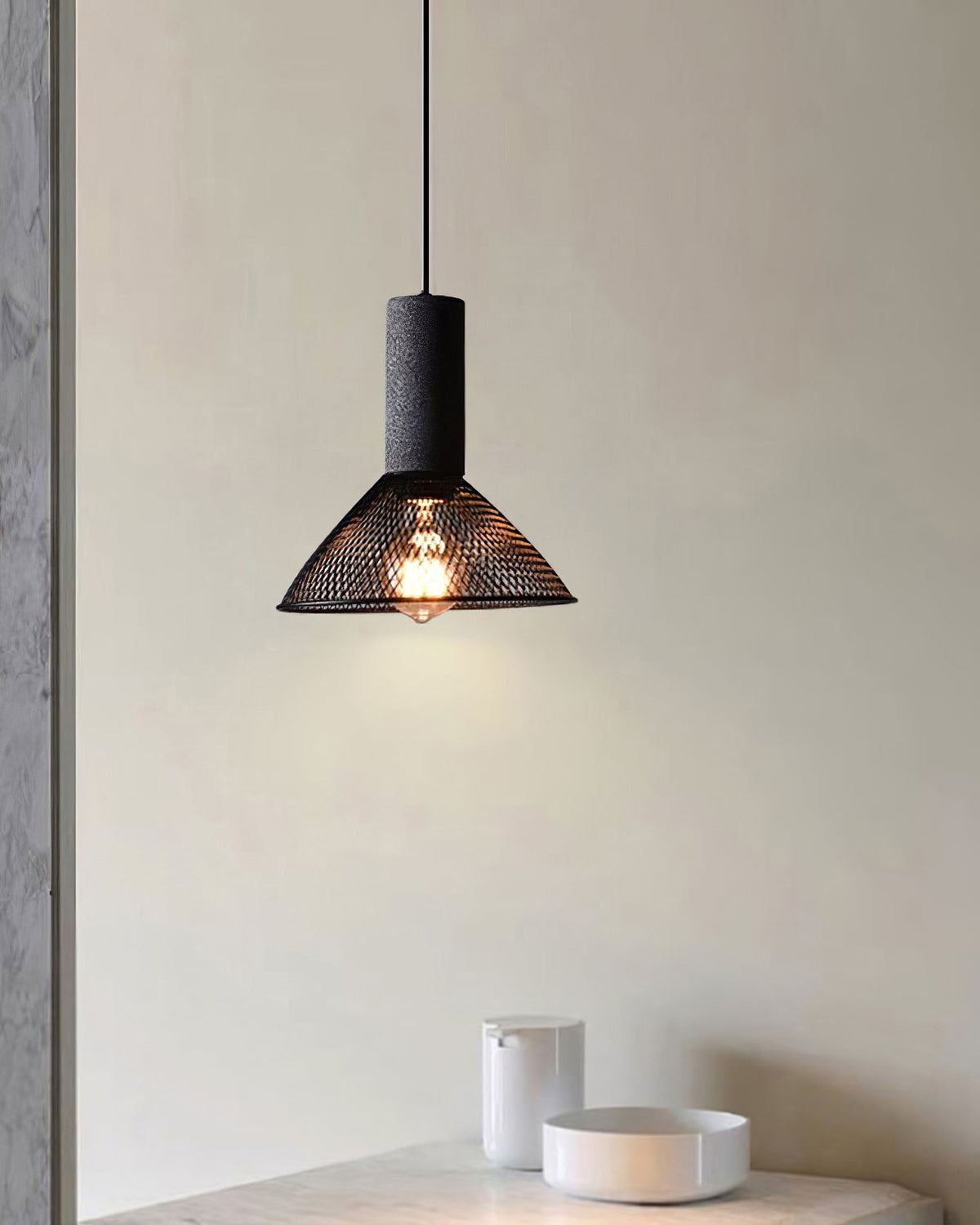 Lámpara Colgante de Hormigón Industrial LED, 6 Modelos