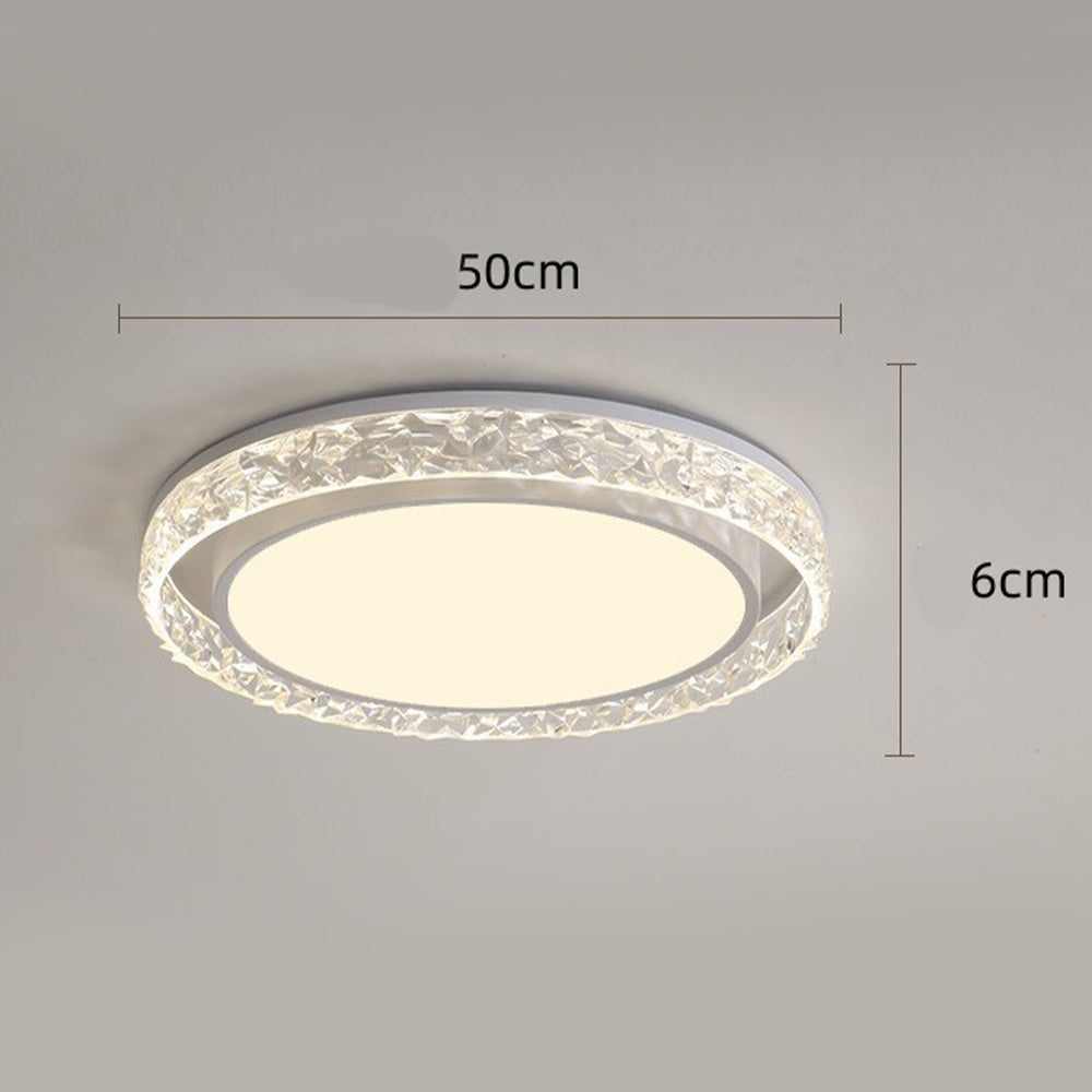 Crystal Halo Plafón LED de Techo con Anillo de Cristal