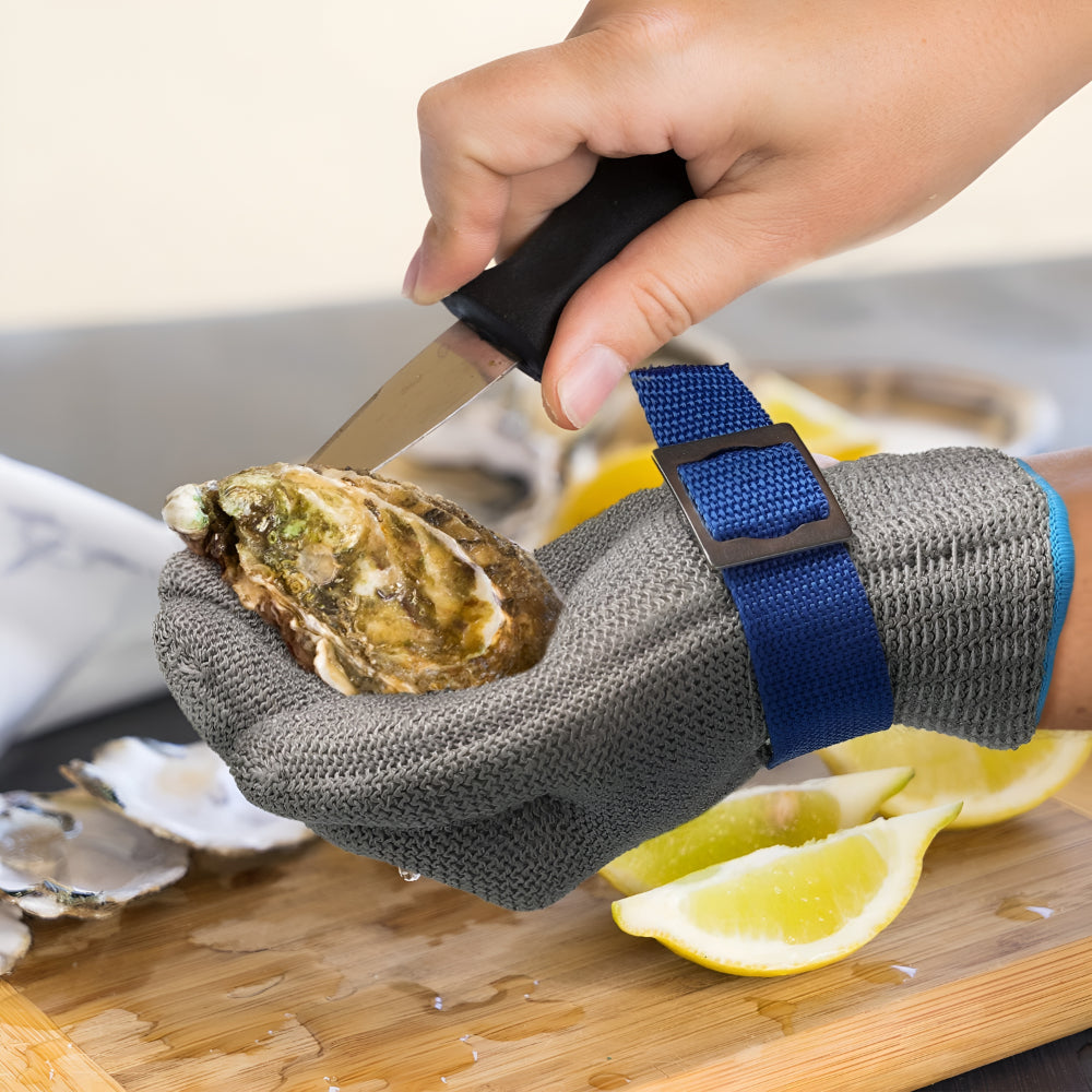 Guantes Anticorte de Malla Metálica para Cocina, Talla S-3XL