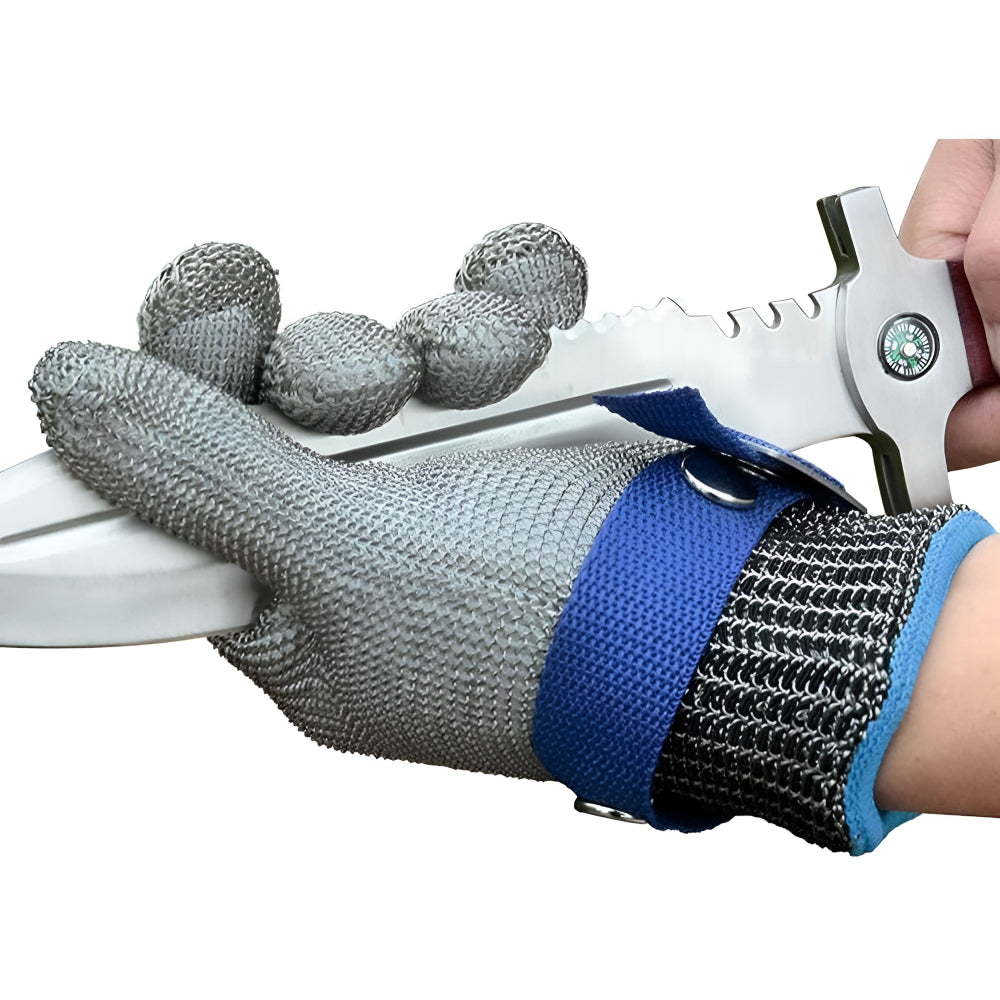 Guantes Anticorte de Malla Metálica para Cocina, Talla S-3XL