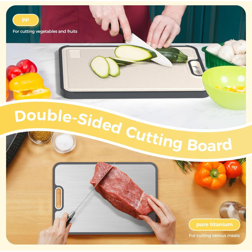 Tabla de Cortar de Doble Cara de Metal para Cocina Higiénica