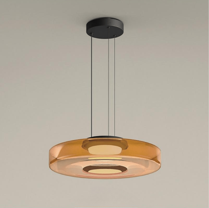 Lámpara Colgante Bauhaus de Vidrio en Capas LED Moderna