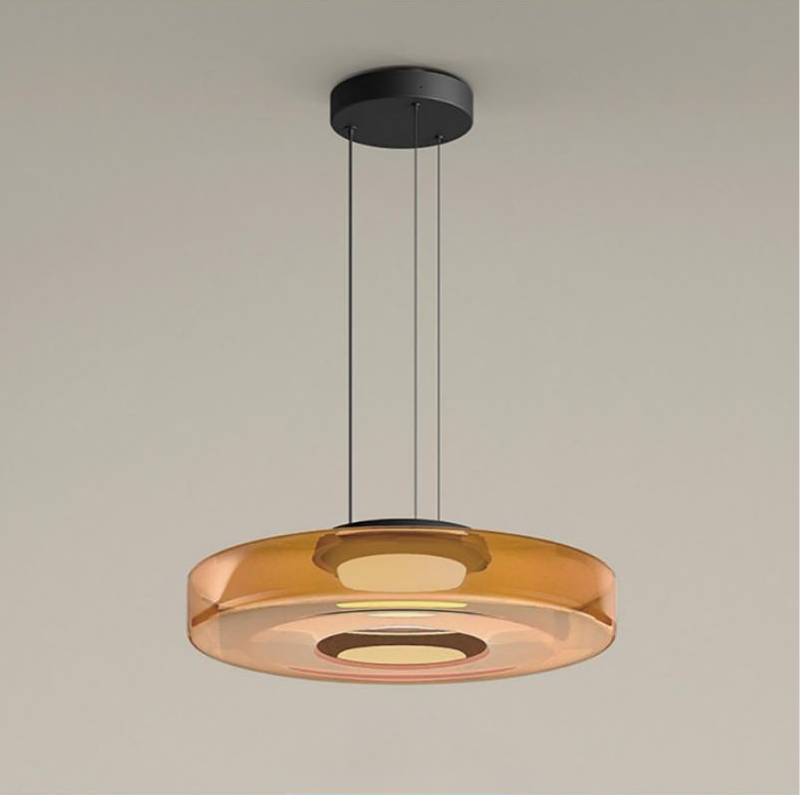 Lámpara Colgante de Vidrio Bauhaus de 1 a 3 Capas en Colores