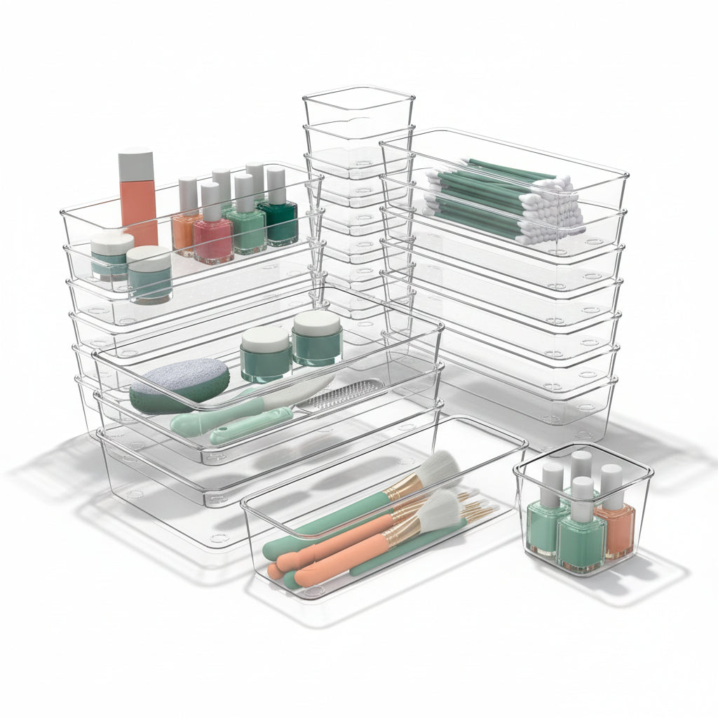 Set de Bandejas Organizadoras para Cajones de Cocina y Baño