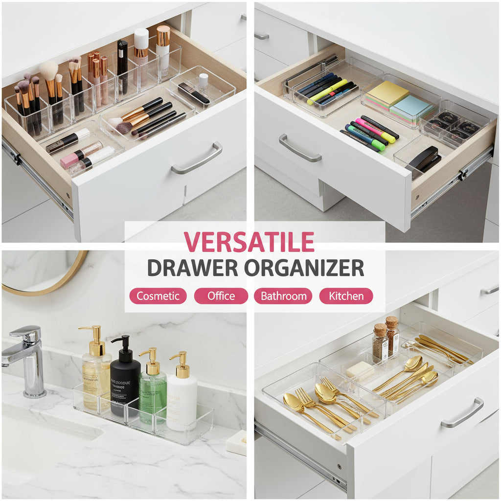 Set de Bandejas Organizadoras para Cajones de Cocina y Baño