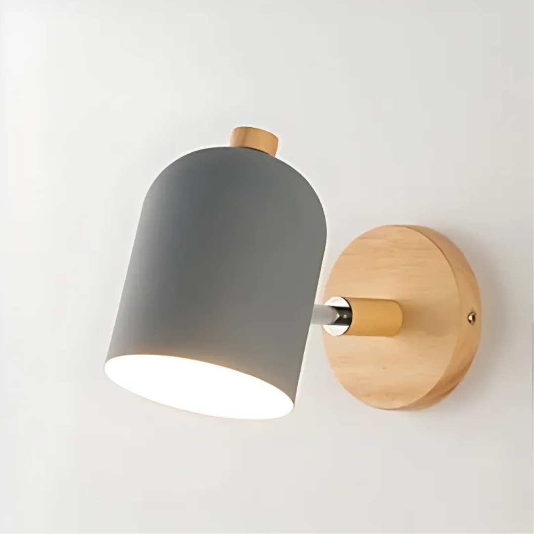 Aplique de Pared Drelis Escandinavo de Madera Minimalista