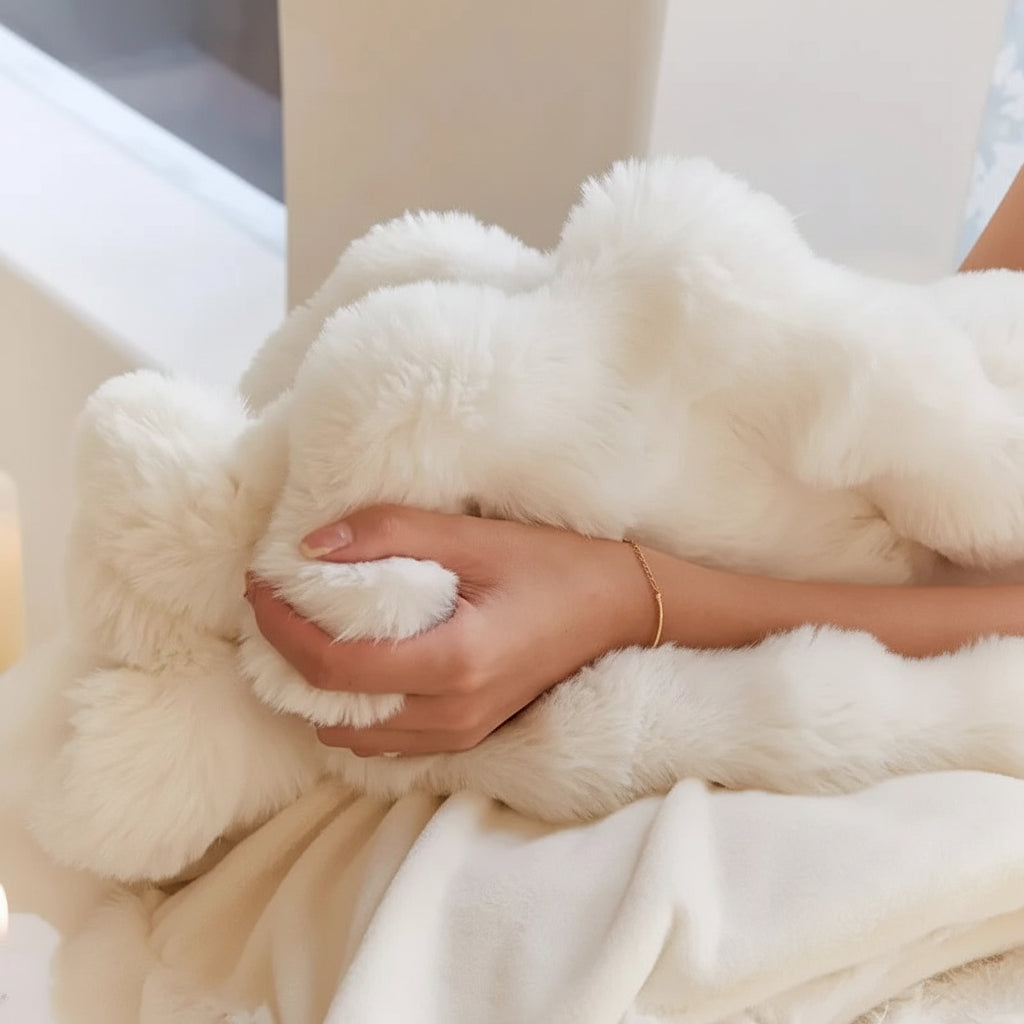 Manta de Pelo Sintético Suave y Mullida para Sofá o Cama