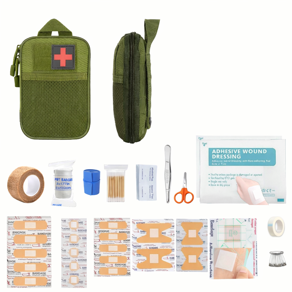 Kit de Emergencia y Primeros Auxilios Portátil para Exterior