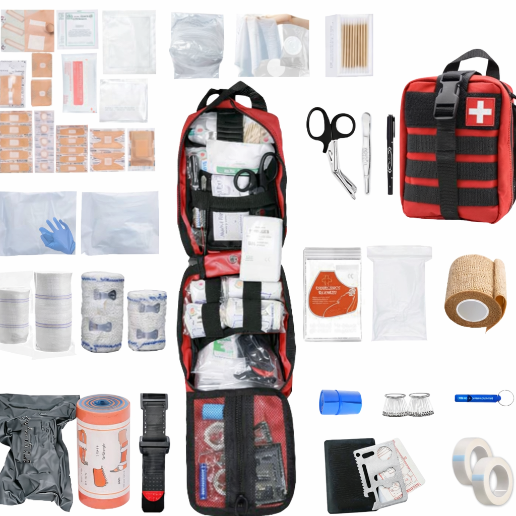 Kit de Emergencia y Primeros Auxilios Portátil para Exterior