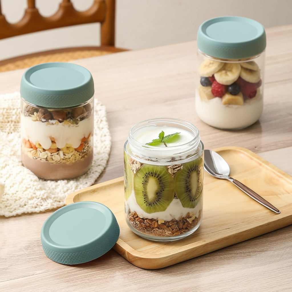Tarros de Vidrio Herméticos Apilables para Alimentos