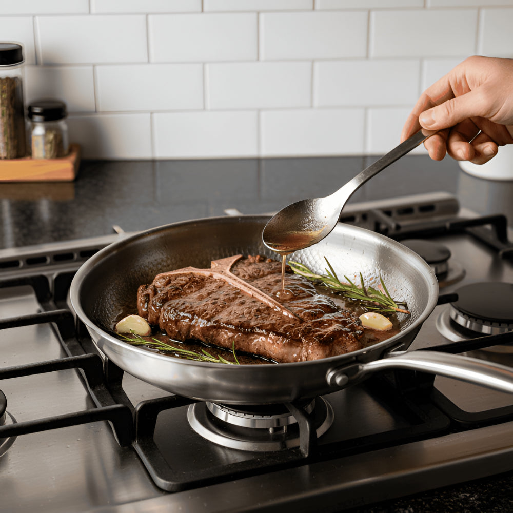 Sartén de Titanio de 30 cm para Cocinar a Alta Temperatura