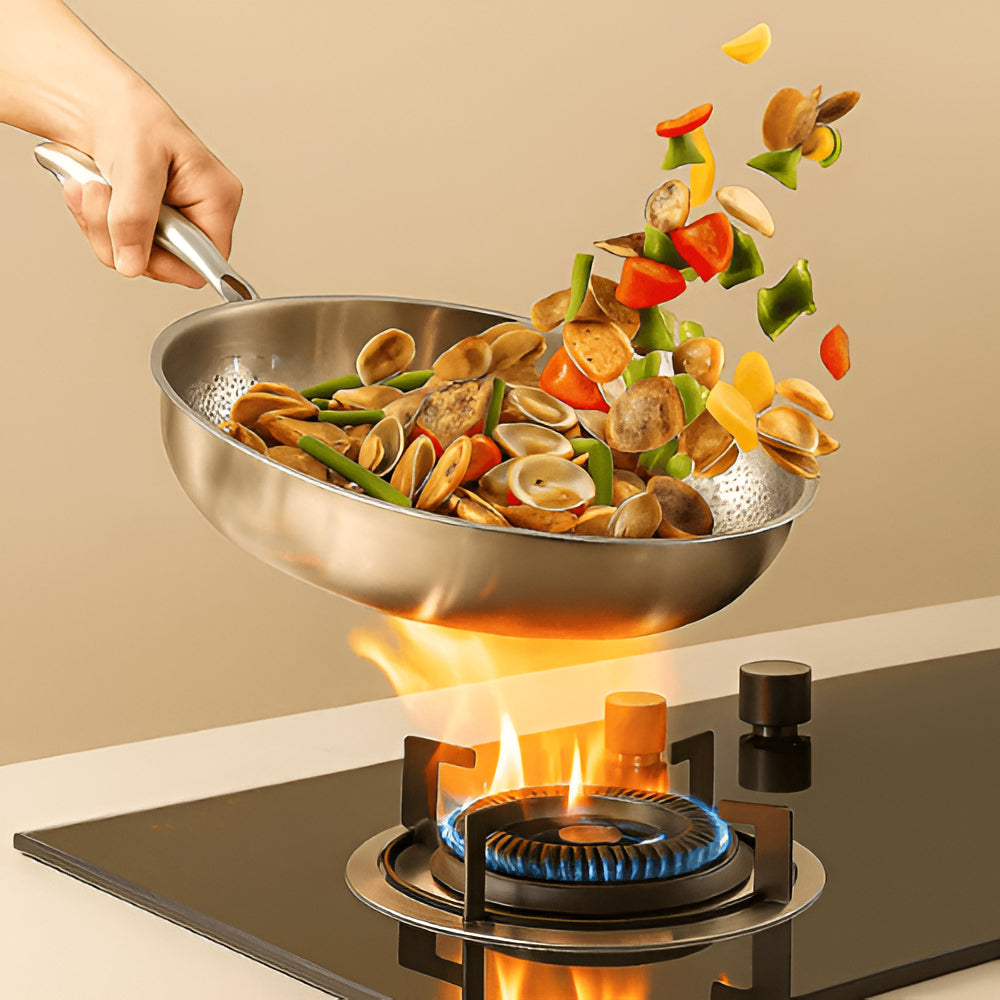 Sartén de Titanio de 30 cm para Cocinar a Alta Temperatura