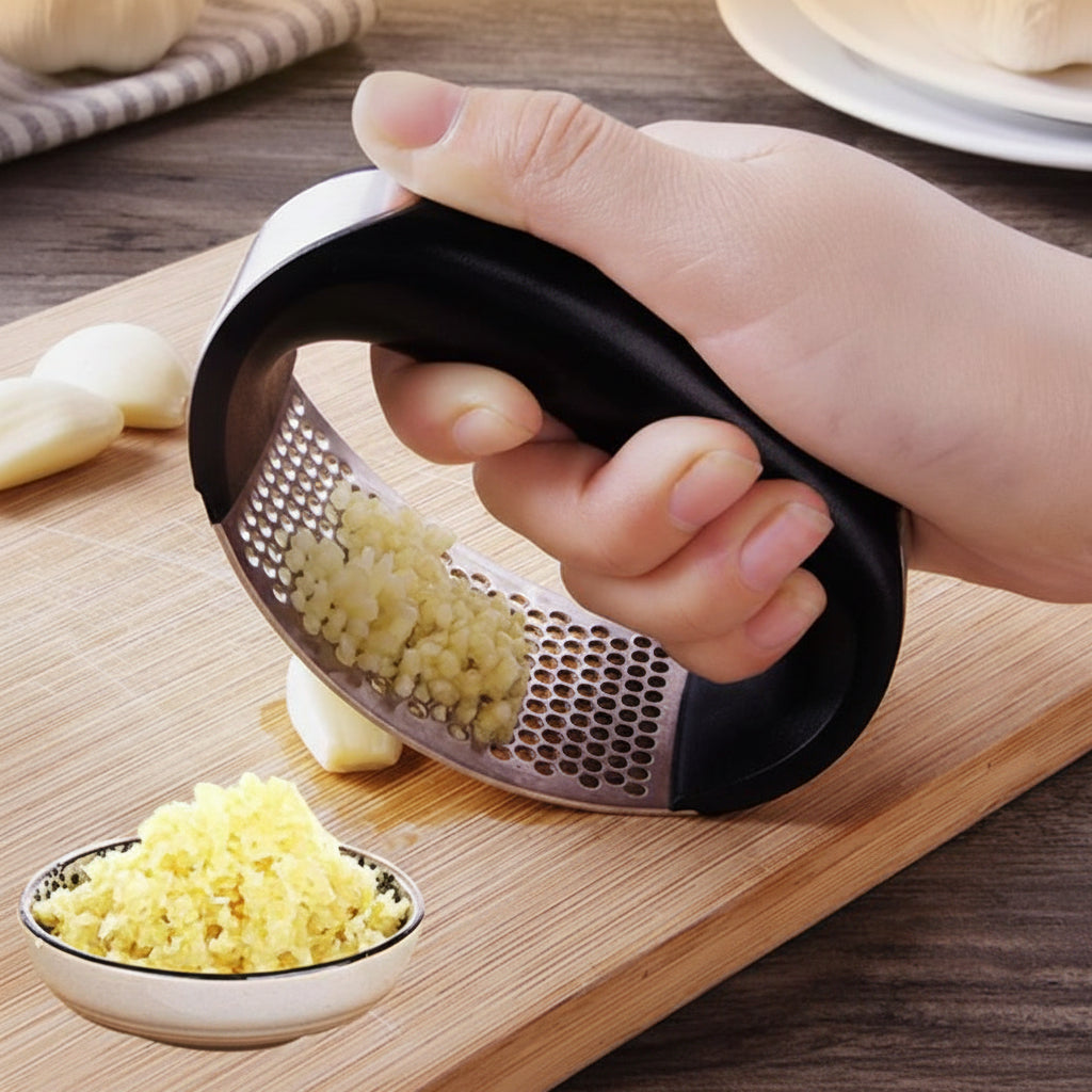 Prensa de Ajos de Acero Inoxidable con Mango Ergonómico