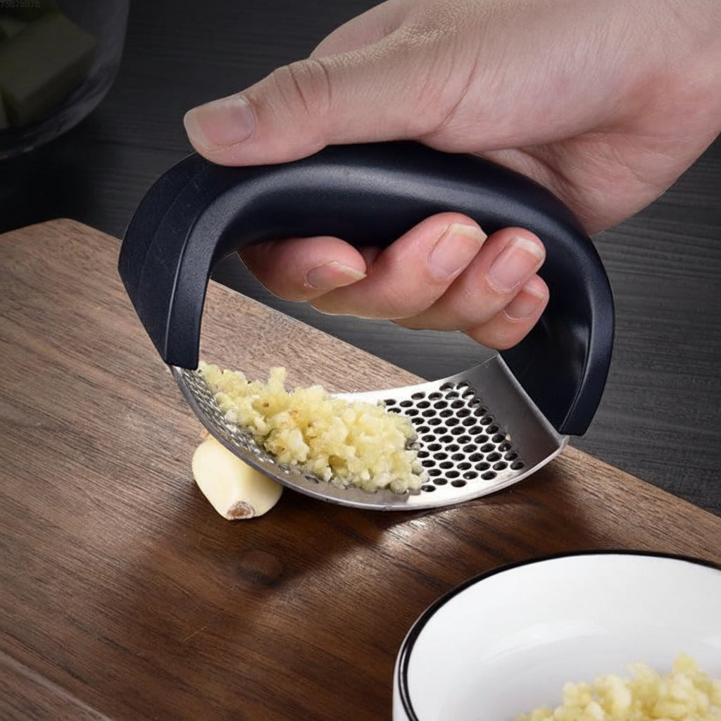 Prensa de Ajos de Acero Inoxidable con Mango Ergonómico