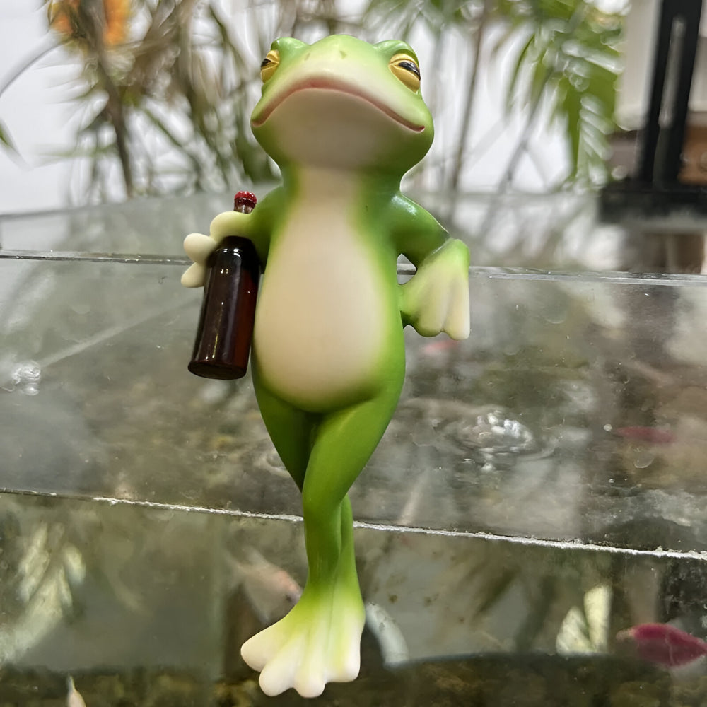 Adorno de Rana para Borde de Maceta Divertido para Jardín