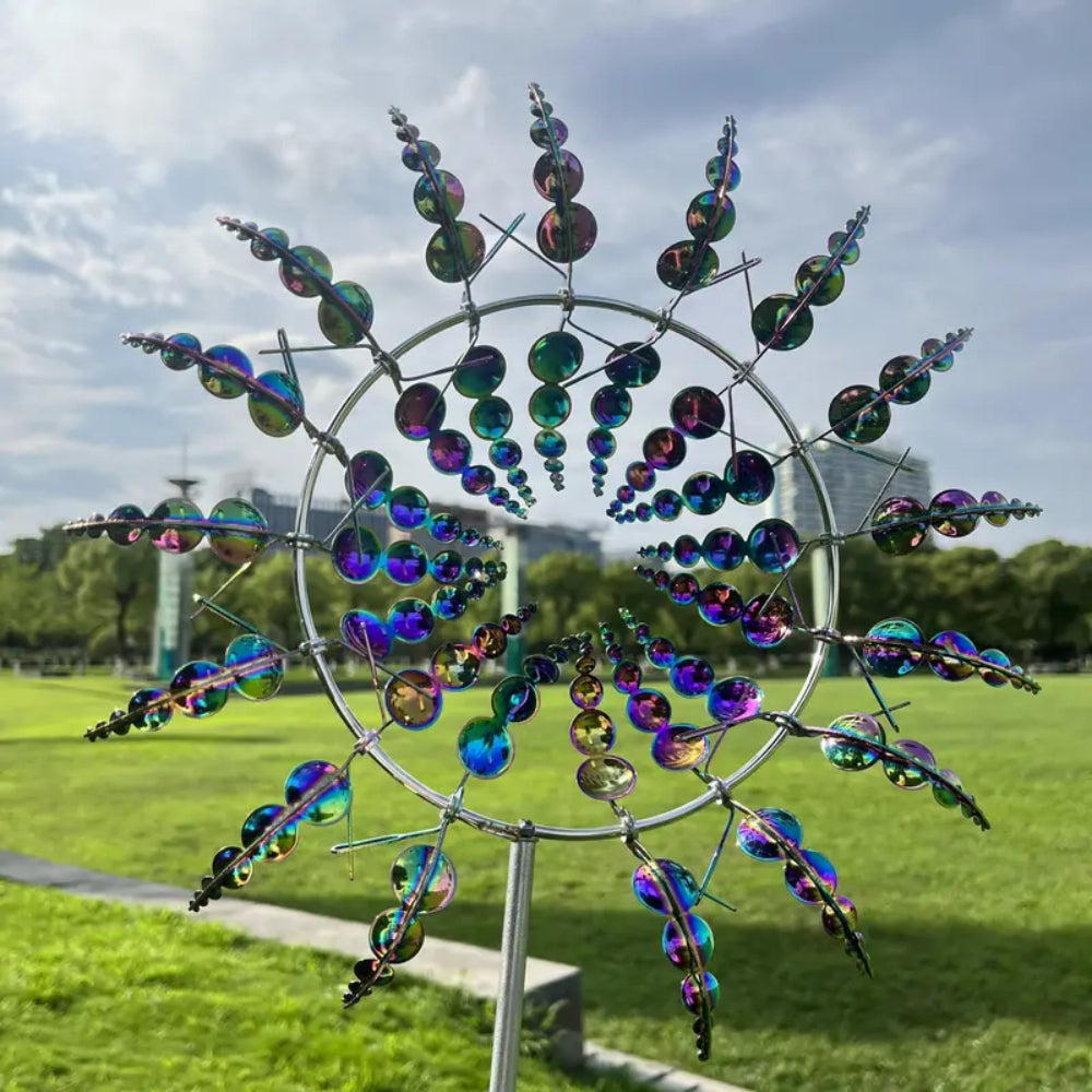 Molinillo de Viento de Metal Decorativo para Jardín y Césped