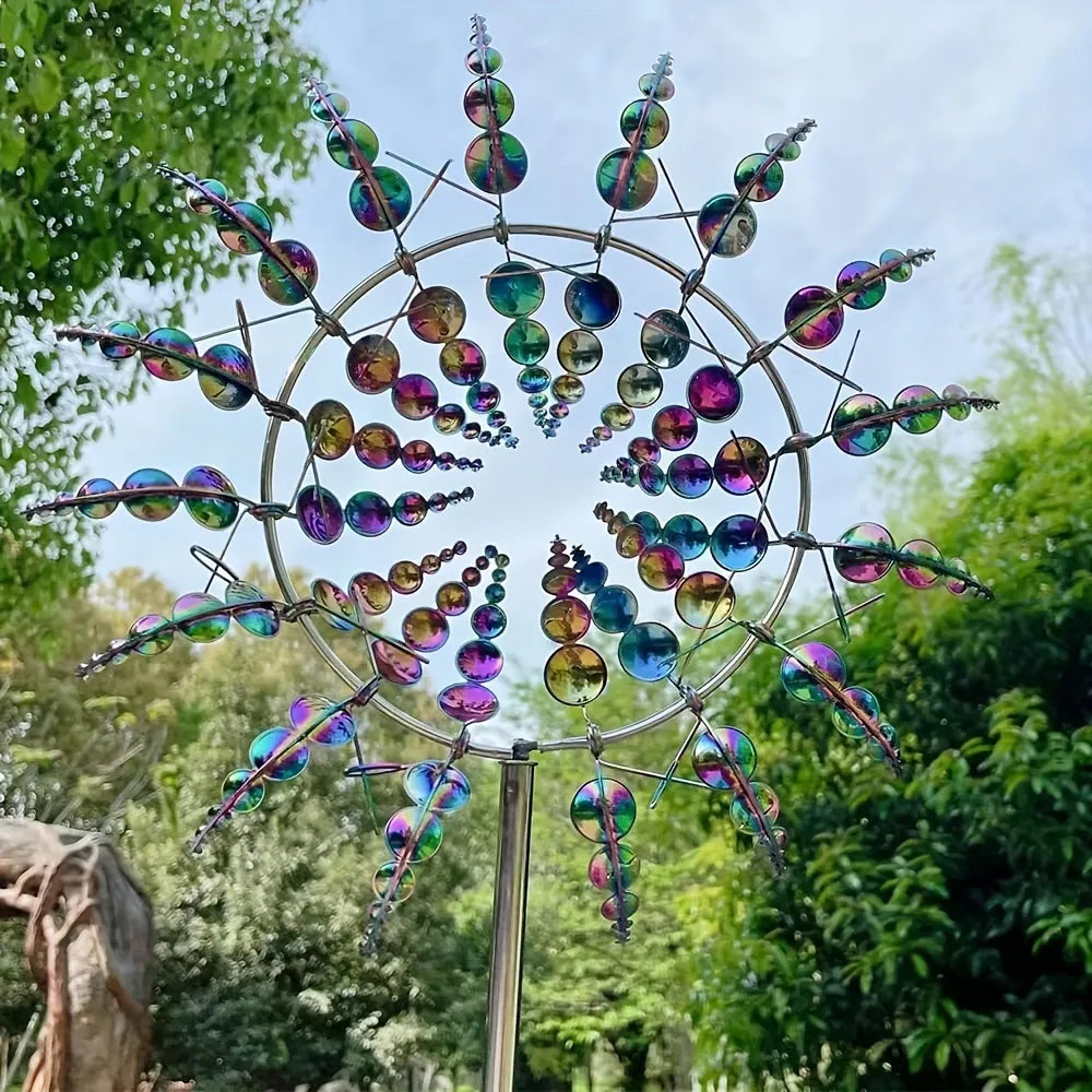 Molinillo de Viento de Metal Decorativo para Jardín y Césped