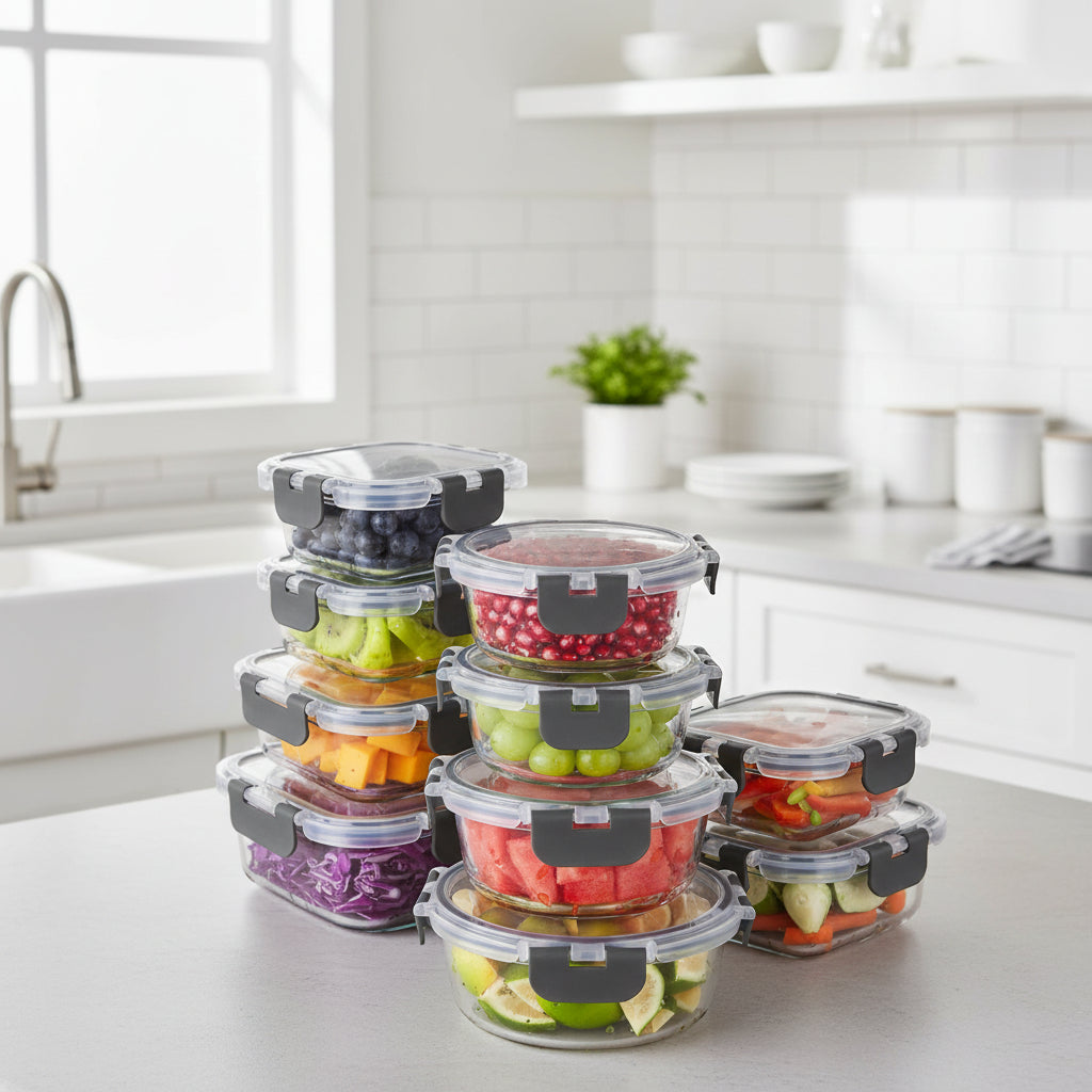 Recipientes de Vidrio Borosilicato Herméticos para Comida