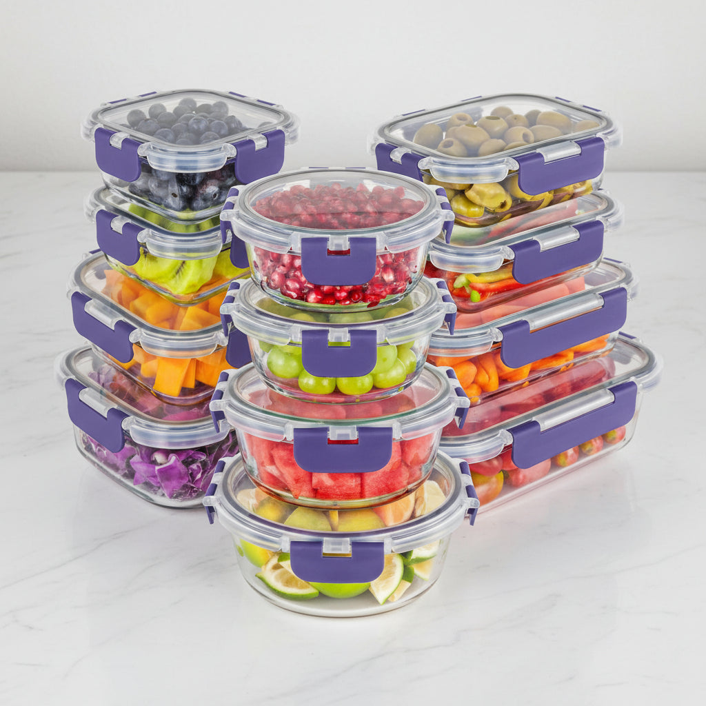 Recipientes de Vidrio Borosilicato Herméticos para Comida