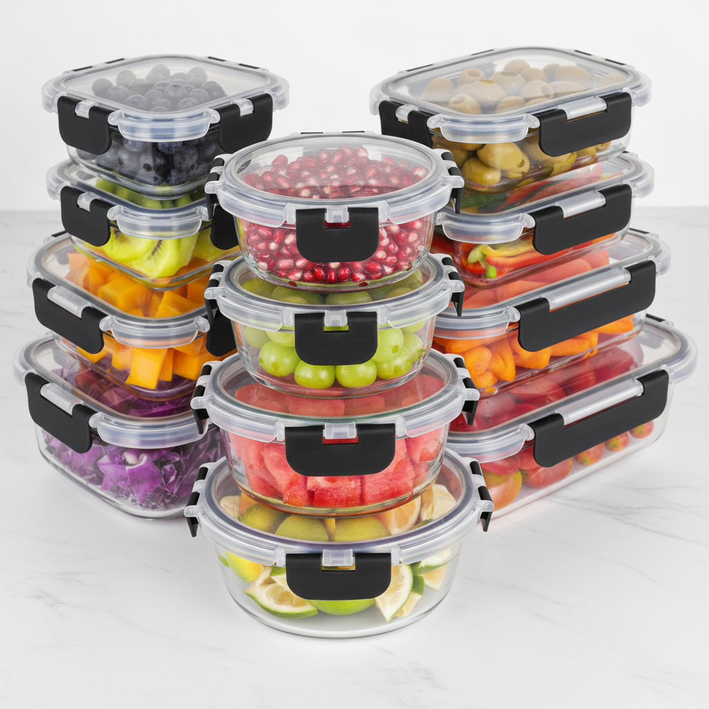 Recipientes de Vidrio Borosilicato Herméticos para Comida