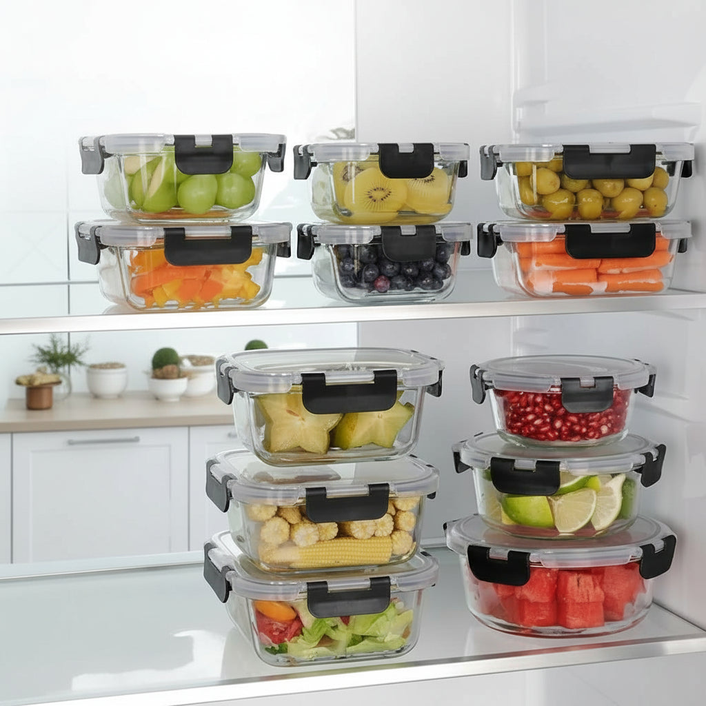Recipientes de Vidrio Borosilicato Herméticos para Comida