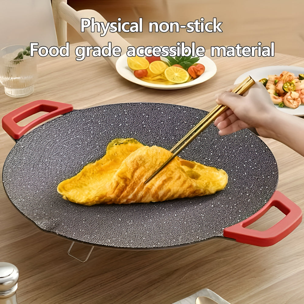 Sartén Grill de Hierro Fundido para Asar en Casa sin Humo