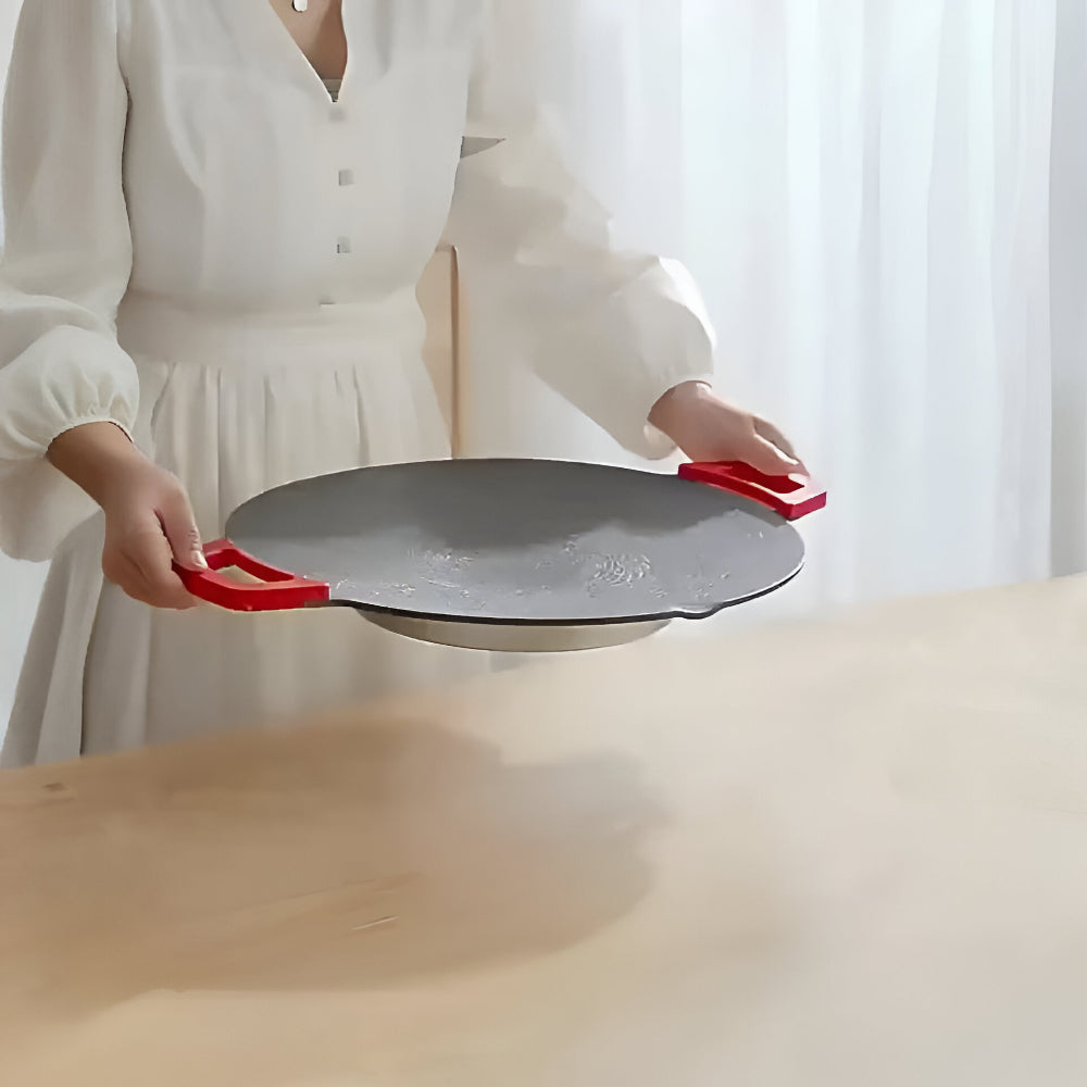 Sartén Grill de Hierro Fundido para Asar en Casa sin Humo