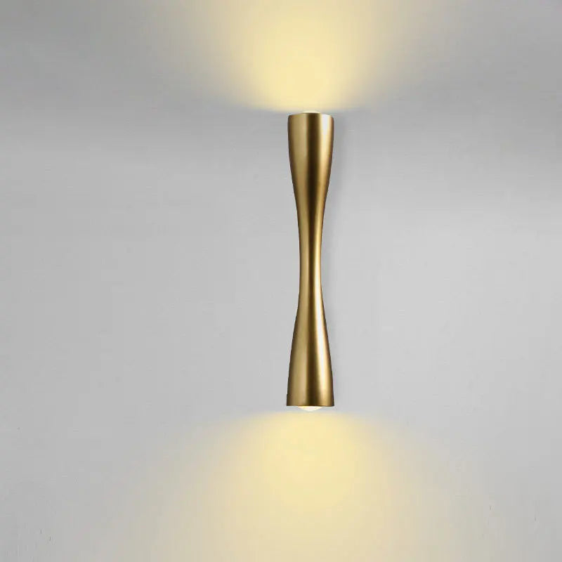 Aplique de Pared LED Nórdico de Luz Arriba y Abajo en Oro