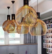 Lámpara Colgante de Madera Artesanal de Estilo Escandinavo